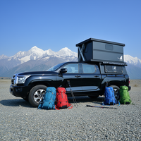 P Show Camping-car de toit électrique à coque rigide en fibre de carbone pour pick-up, ouverture automatique, triple couche, quatre saisons, pliable