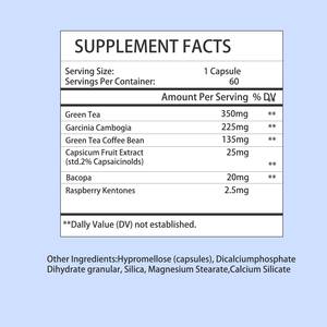 Pil Pelangsing dari Produsen Suplemen dengan Teh Hijau, Bakar Lemak Perut, Manajemen Berat Badan, Kapsul Pembakar Lemak untuk Pria & Wanita - Product Image 2