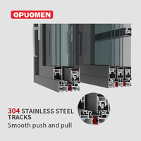 Pintu Geser Aluminium Alloy 2 Panel dengan Desain Grafis Kaca Tempered Ganda Modern untuk Interior Vila & Apartemen Hotel
