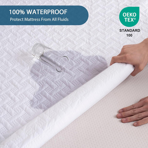Protector de Colchón de Poliéster Transpirable e Impermeable de Lujo, Tamaño Queen, Bolsillos Profundos de 6 a 18 Pulgadas de Profundidad, Suave, Grueso, Antideslizante, Lavable a Máquina - Product Image 2