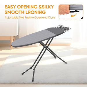 Hochwertiges, zusammenklappbares Bügelbrett für den Kleiderschrank, hitzebeständig, schmutzabweisend, mit verstellbarem Bügelbrett und Bügeleisenhalter. - Product Image 3