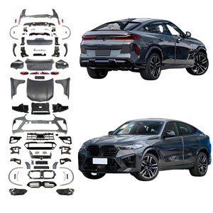 Nuovo Kit Carrozzeria per <span class=keywords><strong>BMW</strong></span> <span class=keywords><strong>X6</strong></span> <span class=keywords><strong>E71</strong></span> 2006-2013 - Aggiornamento a G06 LCI X6M F96: Paraurti Anteriore, Griglia Centrale, Parafango, Minigonne Laterali, Fanali Posteriori - Product Image 1