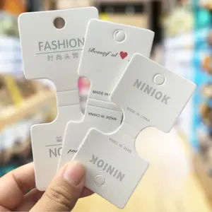 Op maat gemaakte bedrukte papieren haarband verpakkingskaart, zoete stijl <span class=keywords><strong>logo</strong></span> voor meisjes haaraccessoires en scrunchies - Product Image 1