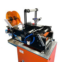 Machine de dépose d'étiquettes pour bouteilles rondes et plates, pièces, autocollants Semi-automatique