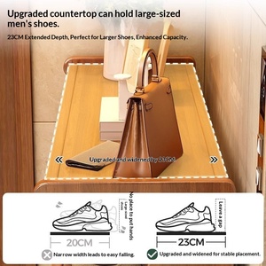 6-tier Bamboo <strong>Shoe</strong> <strong>Rack</strong> Simple Multi-layer Dustproof Wide Narrow Doorway Indoor Outdoor Household <strong>Storage</strong> - Product Image 3