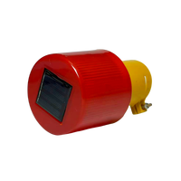 Haute Performance Fixe Type Étanche LED Trafic Sécurité Routière Lumières Clignotant Flash Strobe Solaire Rouge Voyants D'avertissement
