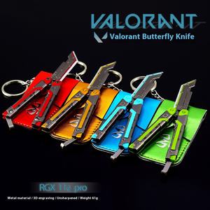 Periférico para el Juego <span class=keywords><strong>Valorant</strong></span>, Mini Estuche RGX 11Z PRO, Modelo Butterfly Balisong, Llavero Luminoso de Metal, Tarjeta Gráfica 11Z PRO - Product Image 3