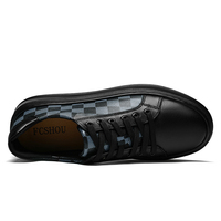Espadrilles classiques noires personnalisées en maille tendance pour hommes - Chaussures décontractées de skate et de marche Printemps Été Automne Hiver