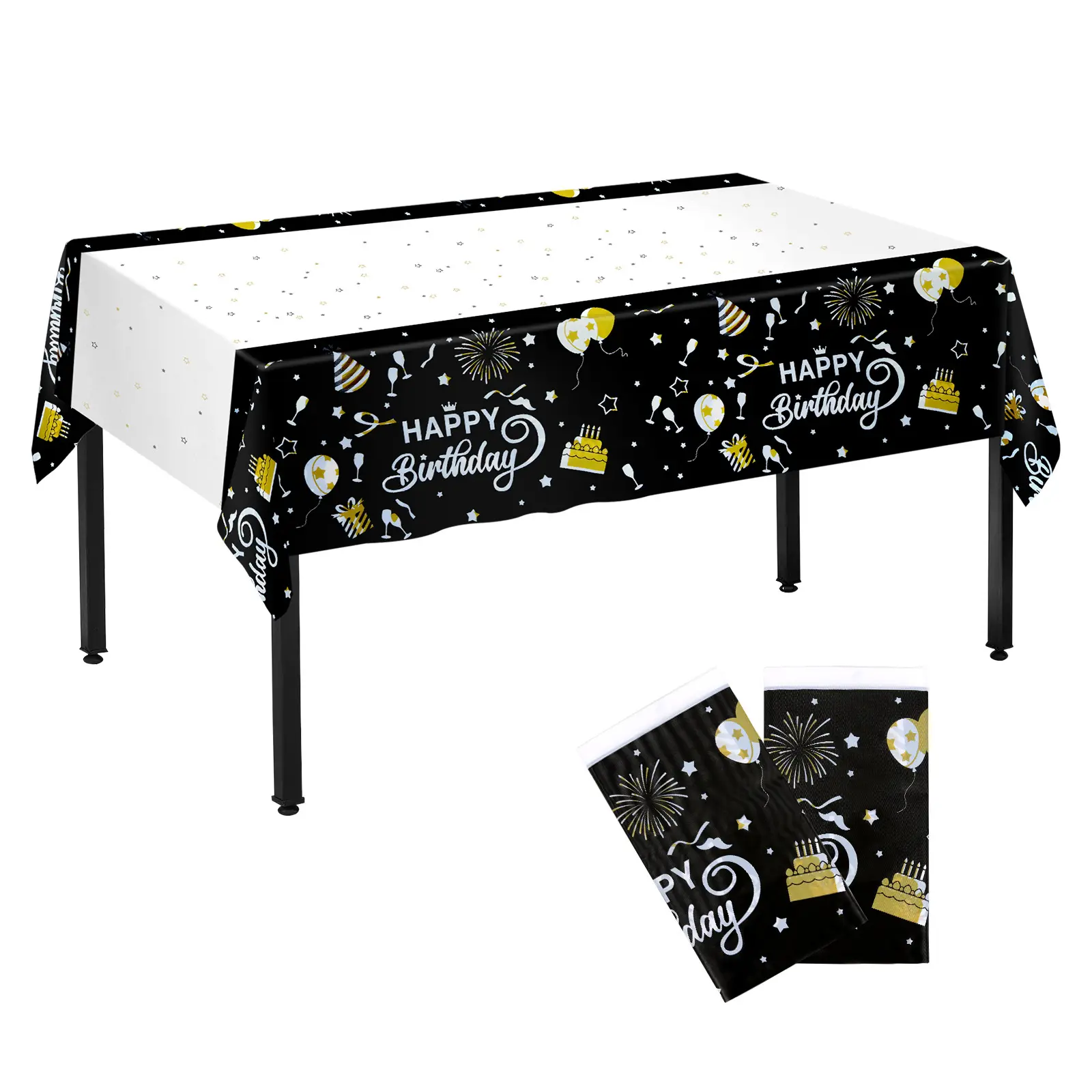 Happy Birthday theme Disposable tablecloth print party decorative tablecloth PEVA tablecloth waterproof