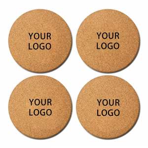 Sous-verres en bois naturel en gros pour usine, avec gravure laser, sous-verres en noyer et bambou, logo personnalisé, ronds, vierges, cadeau - Product Image 1