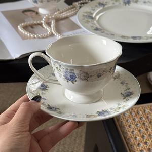 French vintage gentle polka dot floral flat plate ceramic afternoon tea coffee dessert home Western breakfast plate - Product Image 4