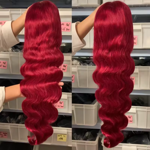 Commercio all'ingrosso 130% 150% 180% 250% densità <span class=keywords><strong>parrucche</strong></span> rosso bordeaux 1b 99J capelli umani <span class=keywords><strong>parrucche</strong></span> lisci capelli vergini capelli brasiliani parrucca anteriore - Product Image 5
