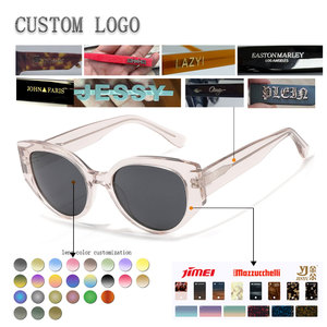 Gafas de sol tipo ojo de gato para mujer, montura completa, marco transparente, protección UV400, protección solar para adultos - Product Image 2