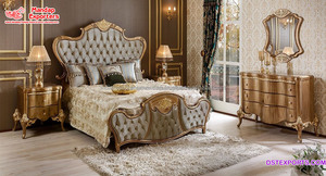 Juego de Muebles de Dormitorio de Lujo Estilo Europeo, Juego de Cama de Madera Maciza Hecho a Mano, Muebles de Dormitorio Clásicos Acolchados de Última Generación, Nueva Zelanda - Product Image 6