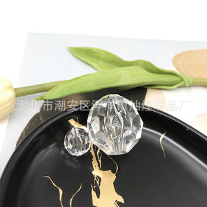 Perles d'ananas en acrylique transparent, 32 perles à facettes, pour la fabrication de bijoux, matériel de rideau de perles faites à la main - Product Image 4