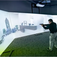 Kamera Respons Cepat 60fps Simulator Tembak Virtual Perangkat Lunak Proyeksi AR Interaktif Permainan Tembak Target Dinding 6 Tema