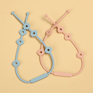 Chaîne de sécurité en silicone sans BPA, écologique, anti-chute, pour sucette de bébé, avec sangles de rangement et forme animale – Vente en gros, Nouveauté - Product Image 1