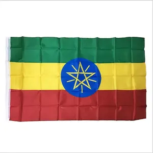 Any Size Hot Selling Color Printing Different Flag Ethiopia Flag