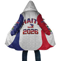Veste d'entraînement de football Haïti 2026 POD, impression personnalisée de la carte de Haïti, veste d'hiver de sport mi-longue à fermeture éclair, doublée en polaire, à capuche