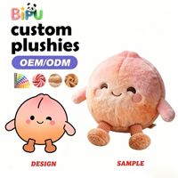 Peluche personnalisée en forme de myrtille, super douce, en polyester brodé, selon votre design