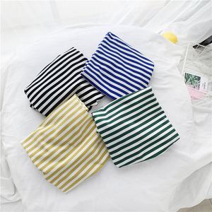 Camiseta a Rayas de Verano para Mujer, Estilo Retro Coreano, Informal, Holgada, para Estudiantes, Modelo I-0567 - Product Image 4