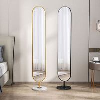 Miroir sur pied pleine longueur personnalisé tendance pour filles, mobilier de chambre et de salon, en verre