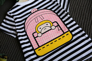 T-shirts en tissu 100% coton à imprimé cartoon pour filles, provenant d'un fournisseur chinois - Product Image 3