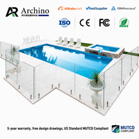 Balustrade en verre sans cadre de haute qualité avec poteaux en acier inoxydable pour balcon, terrasse, piscine, système de clôture – Direct Usine