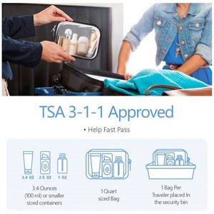 Trousse de Toilette Transparente Imperméable, Sac de Maquillage en PVC Transparent pour Voyage, Ensemble de Sacs Cosmétiques pour Femmes - Product Image 3