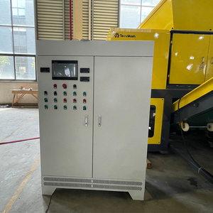 Déchiqueteuse électrique à double rouleau pour blocs de plastique avec boîte de vitesses puissante et pompe, automatisation PLC, haute productivité - Product Image 4