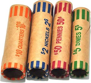 Rollos de Envoltorios para Monedas (128 Surtidos) - Cuartos de Dólar, Centavos, Monedas de Cinco Centavos y Monedas de Diez Centavos - Product Image 1