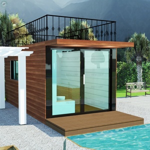Pequeño contenedor de madera Chalet alojamiento Chalet <span class=keywords><strong>suizo</strong></span> con baño y cubierta de techo - Product Image 3