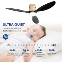 CB certifié CE 52 pouces réversible ventilateur de plafond lumière moteur à courant continu télécommande ventilateur de plafond Led avec lampe