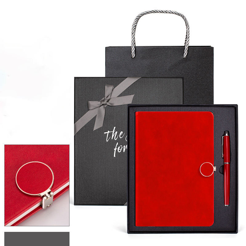 สีแดง (สมุดบันทึก + ปากกา)