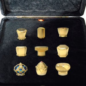 High-End Mozaïek Zamac Parfum Fles Dop, Blauw & Goud Esthetiek, Aangepaste Logo Optie, Premium Arabische Geur Topper - Product Image 4