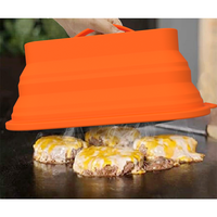Dôme de cuisson pliable en silicone de qualité alimentaire résistant à la chaleur pour grilles à charbon de bois