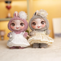 Poupée en peluche personnalisée de 17 cm, imperméable, mignonne, unisexe, avec tenues de la série mode, cadeau pour accessoires de déguisement de poupée