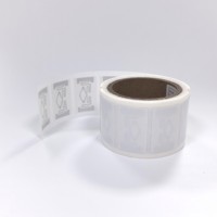 Laxcen |   Étiquette adhésive RFID UHF passive longue portée UFO50 en gros, étiquette en papier personnalisée, mini NFC 860-960 MHz, échantillon gratuit