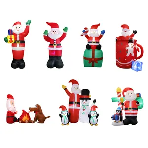Quelle Fabrik Anpassung Riesen Santa mit Geschenken Weihnachten Blow Up Yard Dekorationen für Indoor Outdoor