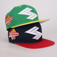 Gorra de béisbol ajustada bordada de ala plana para hombre al por mayor, gorra ajustada personalizada de 6 paneles, gorras snapback