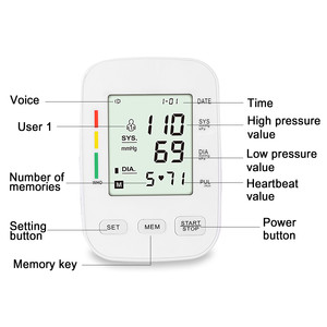 Tensiómetro Digital RAK260 con Voz en Inglés, Cable USB, para <span class=keywords><strong>Brazo</strong></span>, Precio <span class=keywords><strong>de</strong></span> Fabricante, el Mejor - Product Image 3