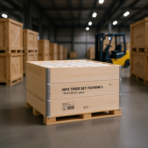 Colliers de palettes en bois de pin 39,4 x 39,4 po, lot de 3, usage industriel - Product Image 2