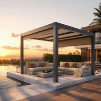 Gazebo automatique à ouverture automatique, best-seller, design élégant, imperméable, résistant aux intempéries, pour balcon