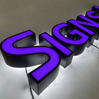 Letras de Canal con Iluminación Frontal LED de Metal Acrílico 3D, Resistentes al Agua IP54, Opciones Multicolor, para Hogar, Oficina, Tiendas, Hoteles