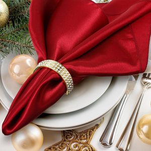 Vàng hiện đại khăn ăn Nhẫn Chủ cho tiệc cưới kim loại trang trí bảng cài đặt Glossy serviette khóa trang trí nội thất - Product Image 3