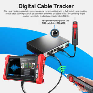 Analizador de Cámaras <span class=keywords><strong>IP</strong></span> NF-IPC728HSO de 8 Pulgadas Full HD con Pantalla Táctil, Puerto PoE Gigabit Dual, Diagnóstico de Cable HDMI TDR y Fibra Óptica - Product Image 3