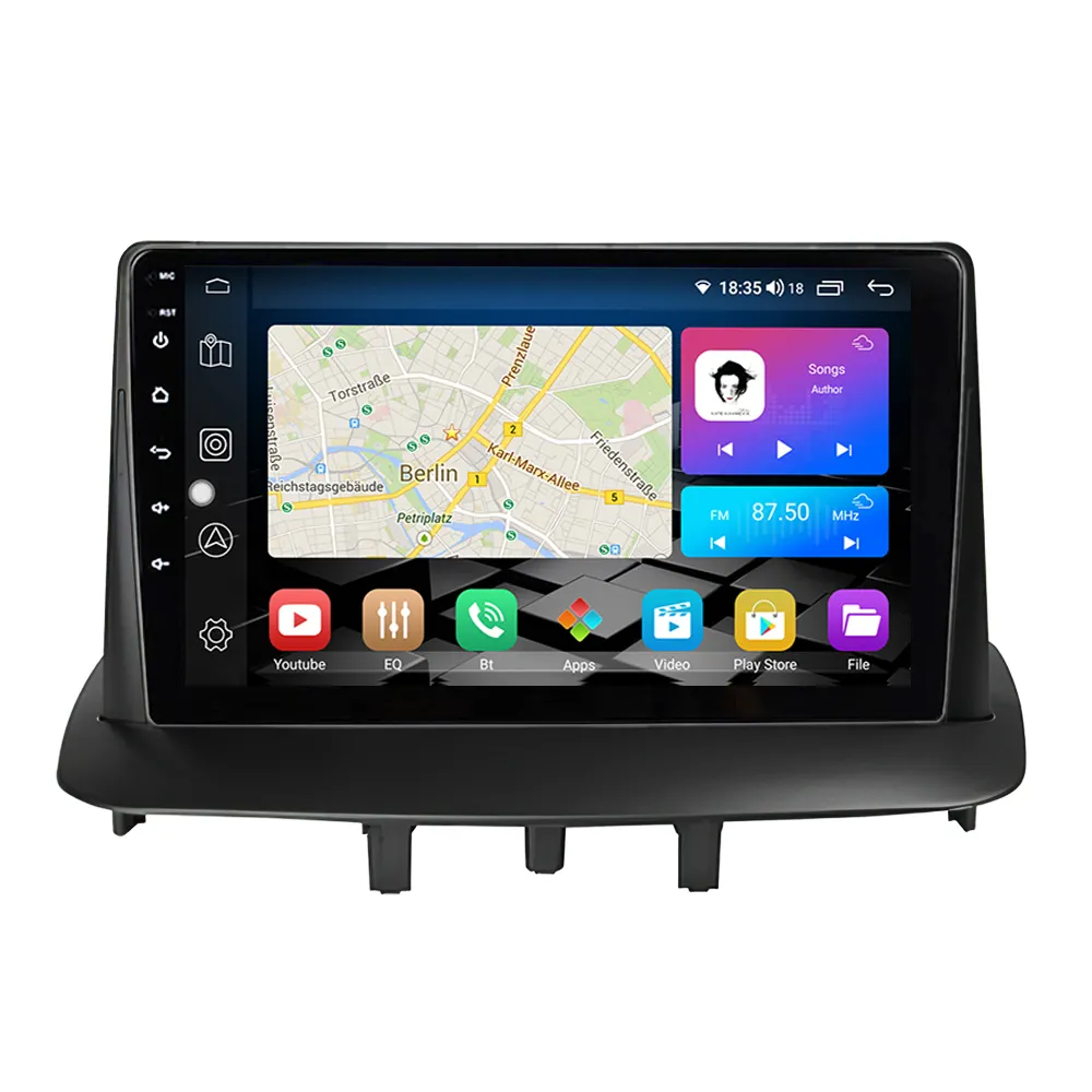 Android 12 Carplay Auto CAR DVD Radio móvil GPS para Renault Megane 3 Fluence Samsung SM3 2008 - 2014 pemutar Multimedia 2DIN