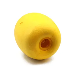 Cina fabbrica giallo ovale perforato EVA galleggiante cilindrico tutte le dimensioni plastica galleggiante luce boa rete da pesca galleggiante