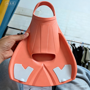 Aletas de Natación de Silicona Profesionales con Talón Abierto, Venta al por Mayor, Nuevo Logotipo Personalizado, Aletas Cortas para Surf para Niños, Aletas de Natación para Entrenamiento de Adultos - Product Image 3