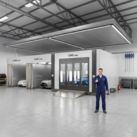 Cabine de peinture grand format pour véhicules avec système de séchage infrarouge pour durcissement rapide, idéale pour SUV et Jeep